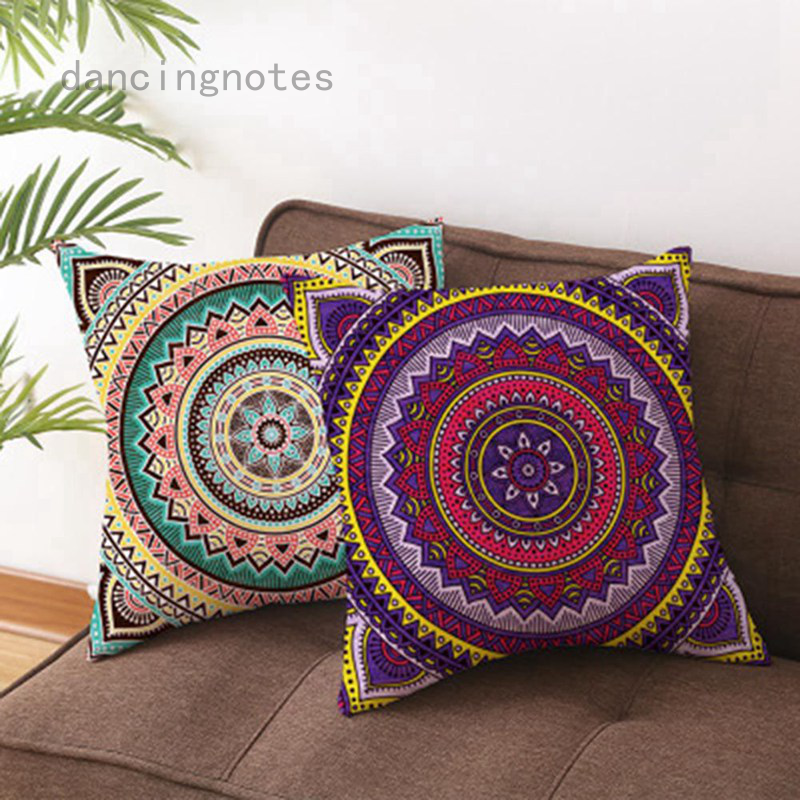 Vỏ Gối Vuông Họa Tiết Mandala Bohemian