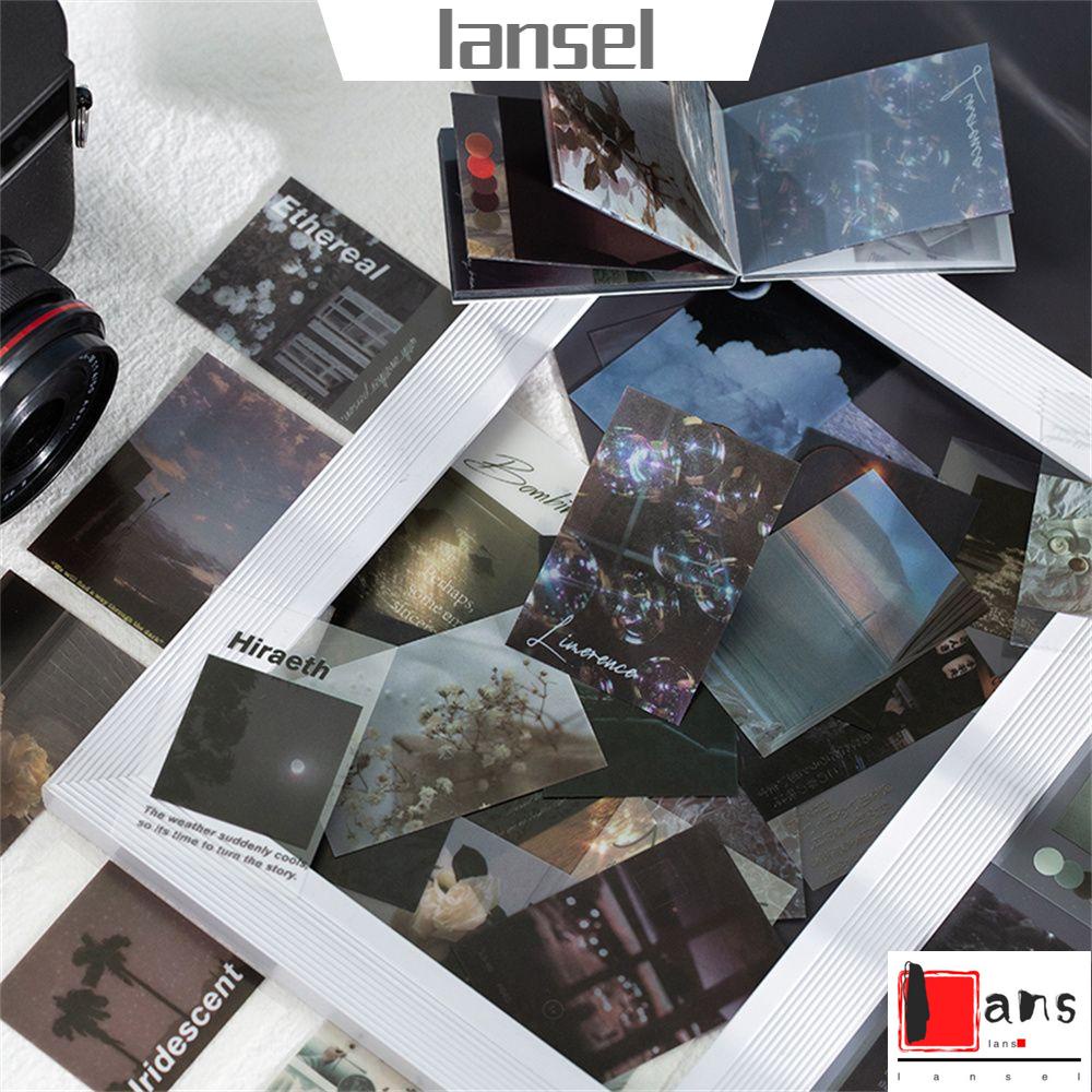 Bộ 60 Miếng Dán Trang Trí Sổ Tay/ Album Ảnh Trong Suốt Không Thấm Nước DIY