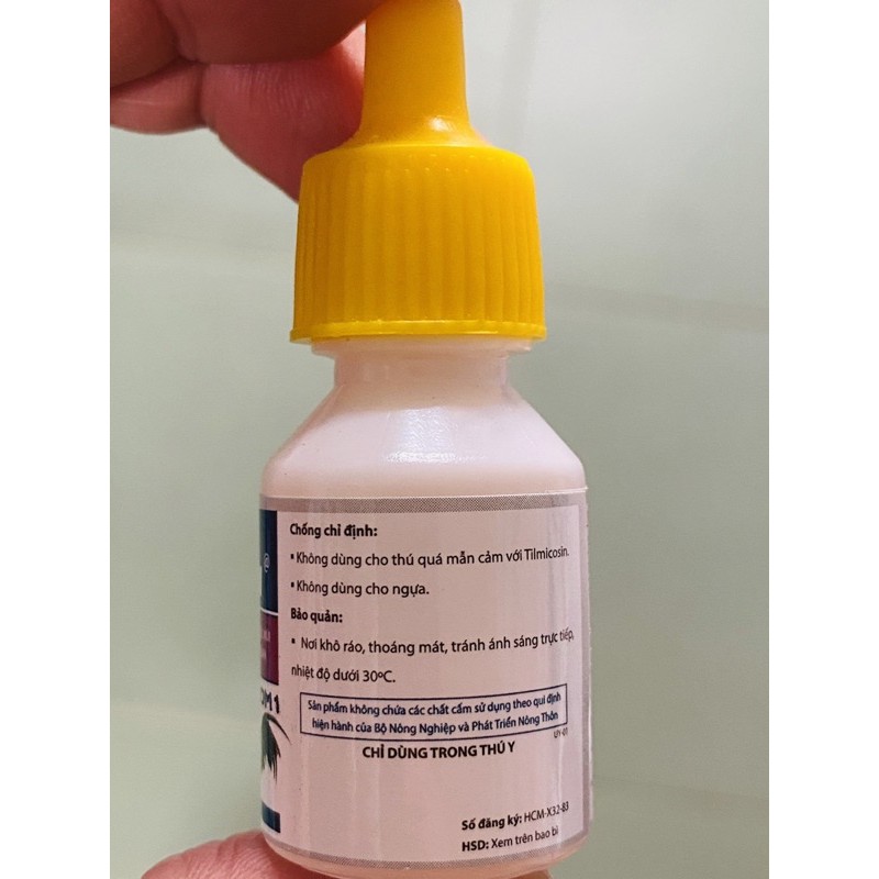 1 lọ Tilmicosin uv cho Chim Cảnh, Gà Kiểng.
