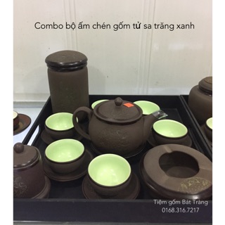 Combo bộ ấm chén gốm tử sa