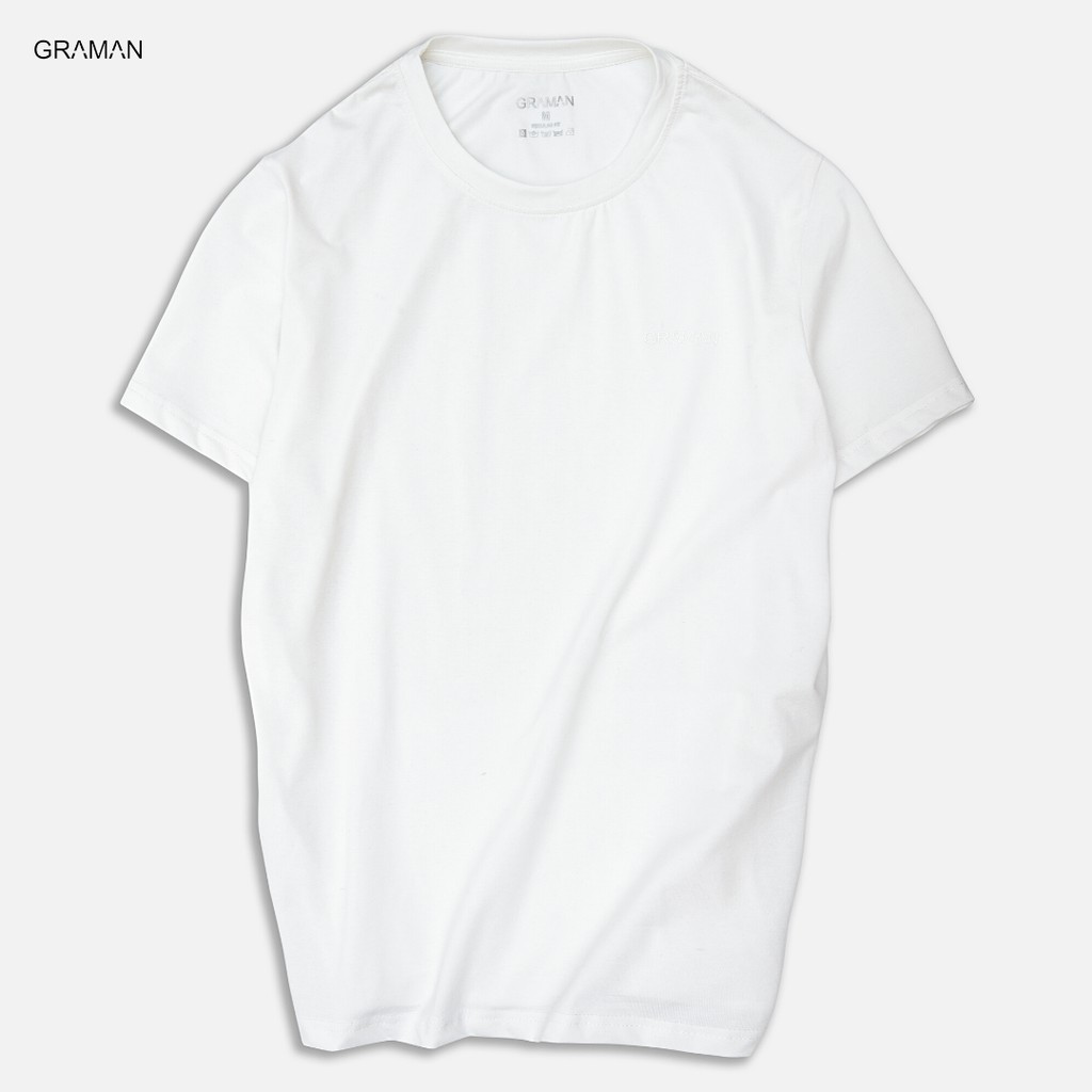 Áo thun nam cổ tròn GRAMAN vải Cotton co giãn,dày dặn, form regular fit A1 - 3 màu | BigBuy360 - bigbuy360.vn