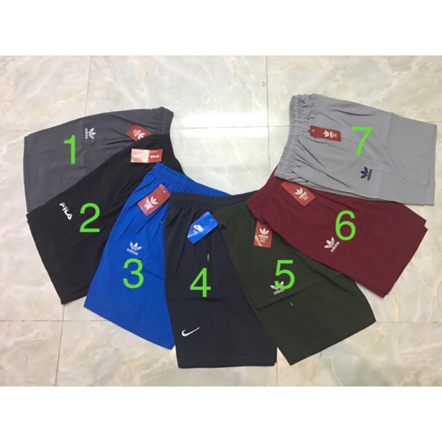 Combo 5 quần short gió/dù bam đẹp khách chọn màu đủ size 45-90kg