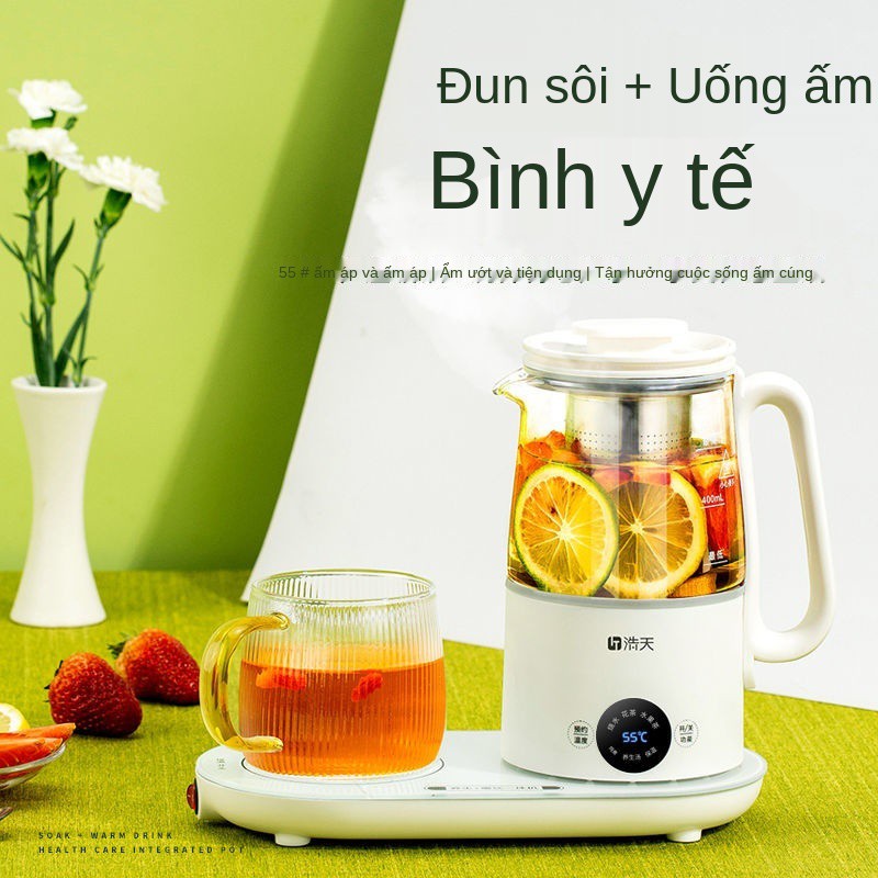 bình sức khỏe mini văn phòng máy pha trà ấm đun nước nhỏ tự động đa chức năng Hoa điện tử