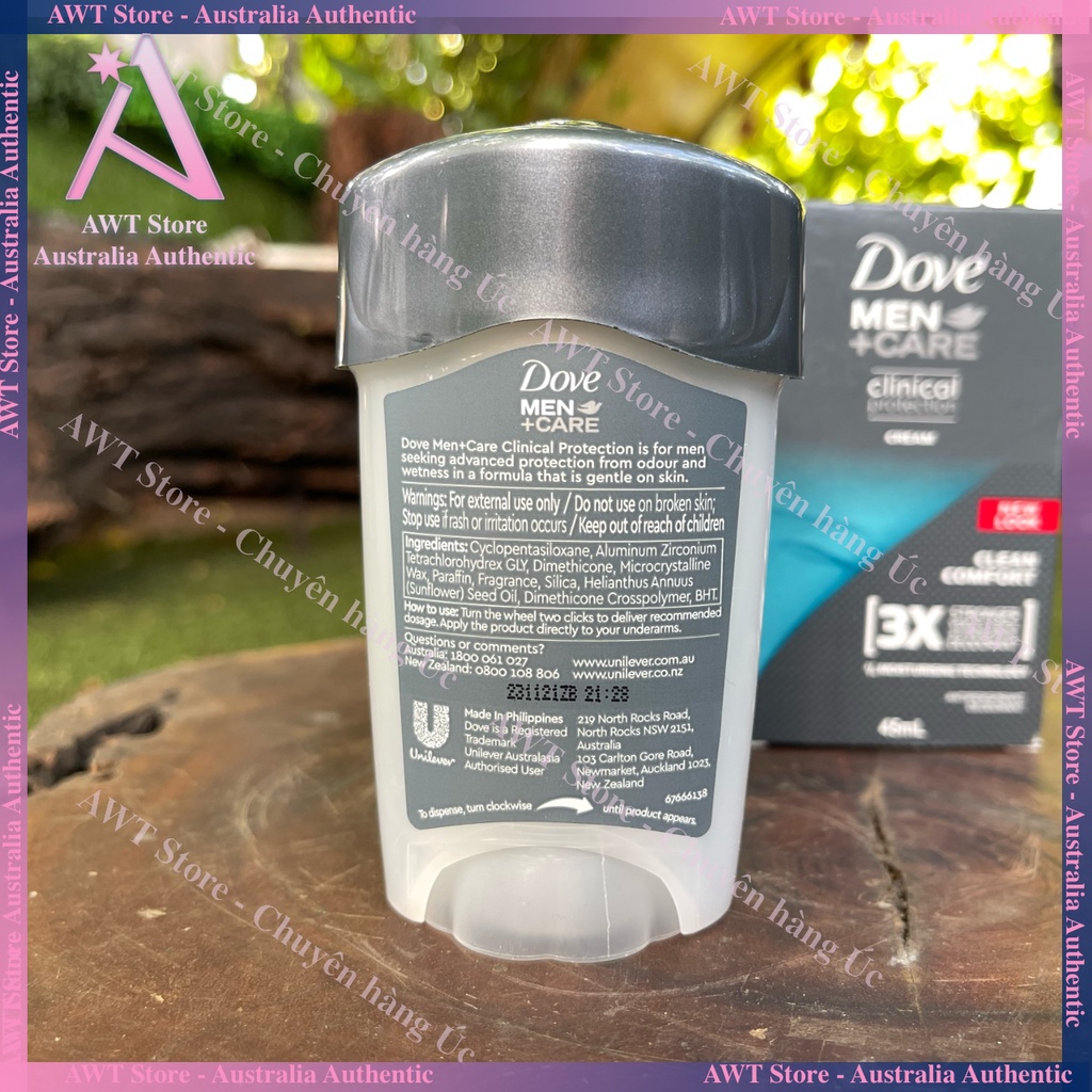 Lăn nách dạng sáp khử mùi Dove cho nam, nữ Antiperspirant Deodorant Fresh Touch Cream 40g, 45g