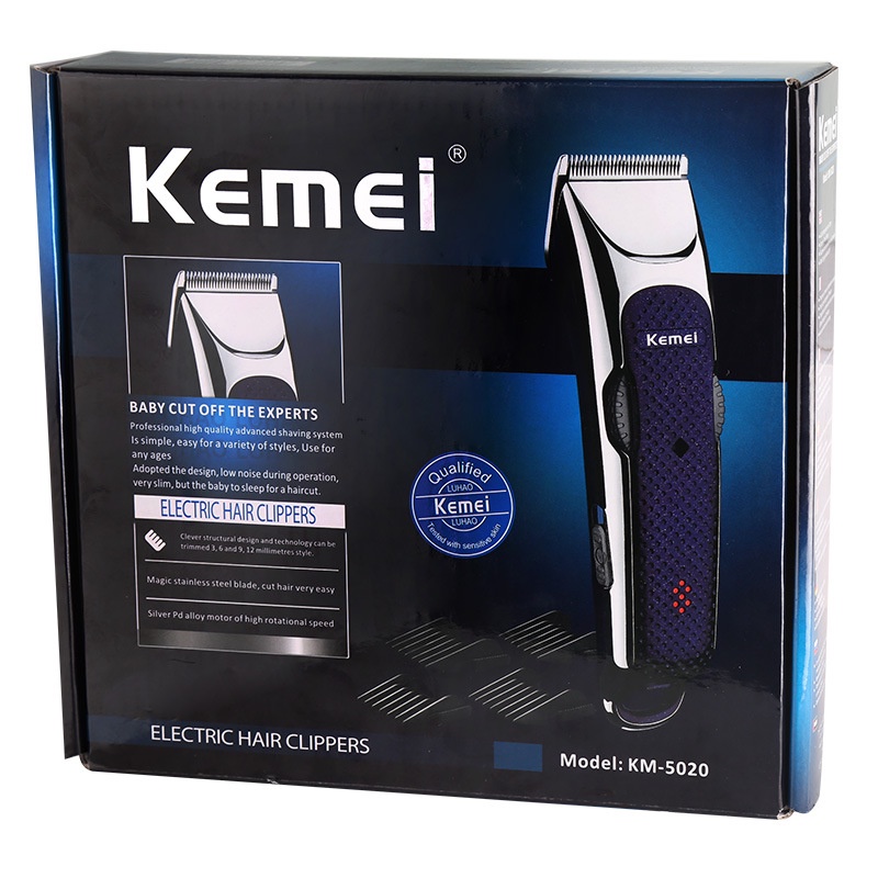 Tông đơ cắt tóc Kemei KM-5020 cắt tóc trẻ em và người lớn sử dụng gia đình, tông đơ cắt tóc không dây chính hãng