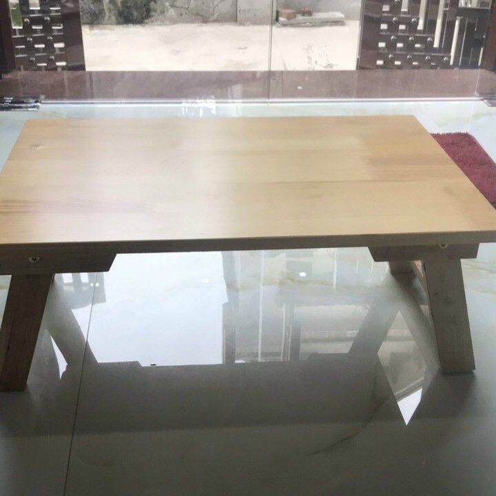 Bàn làm việc chân xếp đa năng 40x60cm 🌳 CHẤT LIỆU GỖ TỰ NHIÊN CAO CẤP🌳 - Kiêm Bàn trà chữ nhật ngồi bệt gấp gọn