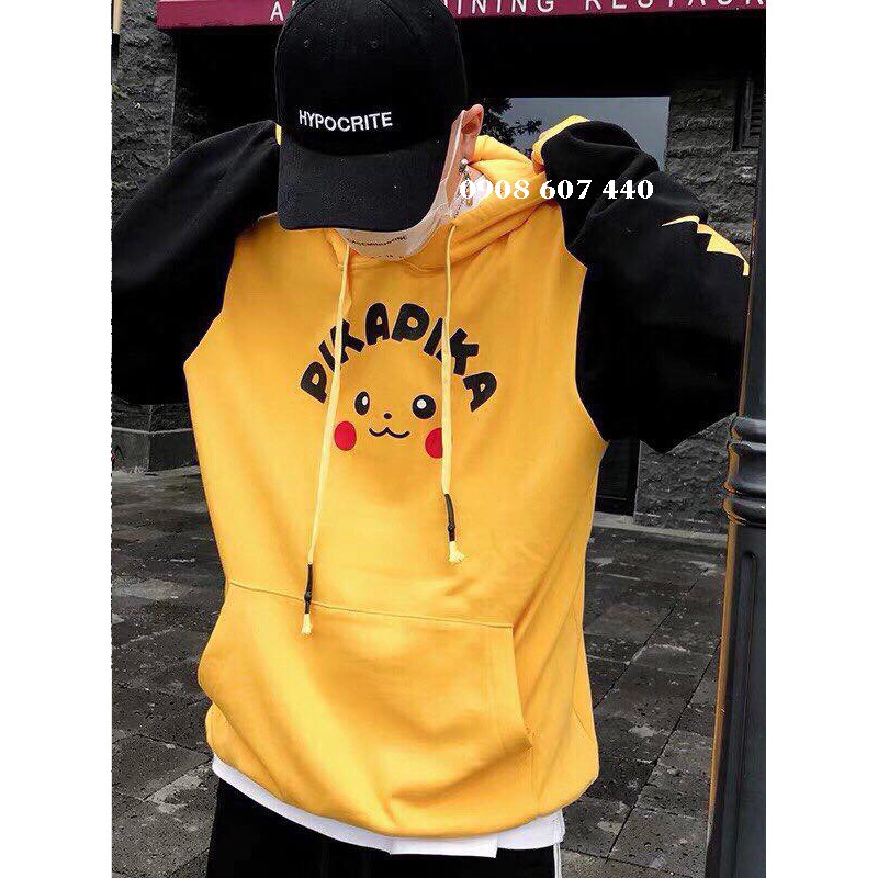 Áo Hoodie nam Pika vàng (giá 1 áo)