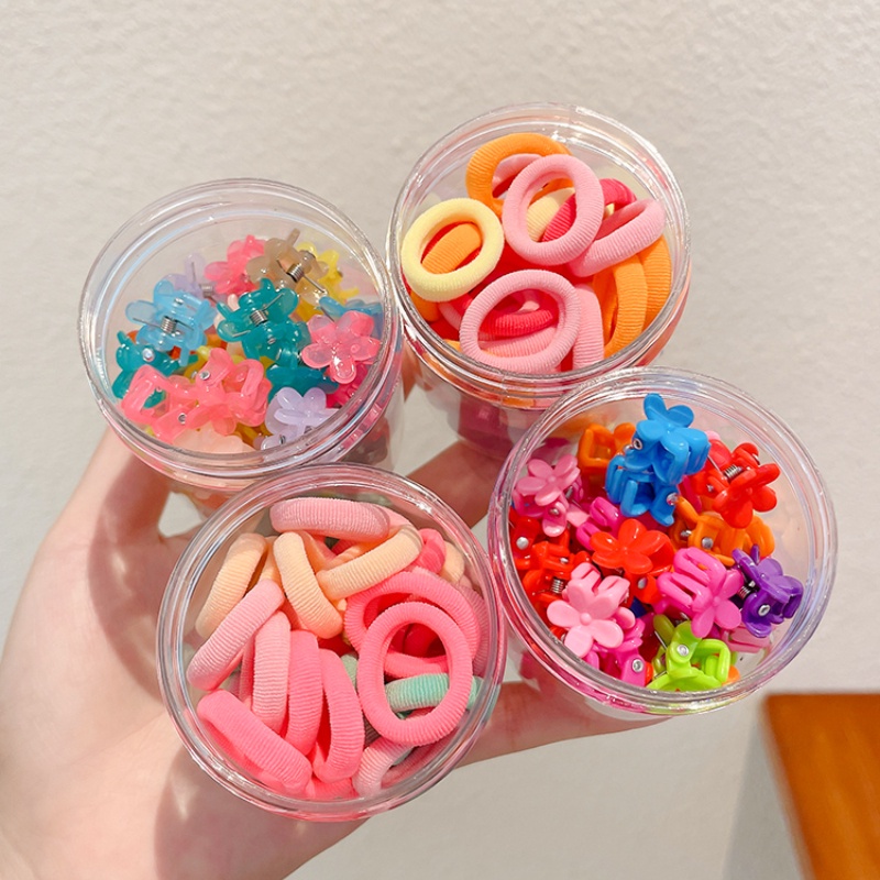 Dây Buộc Tóc Cao Su Co Giãn Tốt Màu Kẹo Ngọt Dành Cho Bé Gái