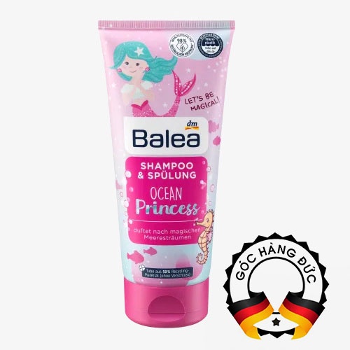 Dầu gội xả Balea 2 in 1 Little Princess dành cho bé gái hàng Đức 200ml