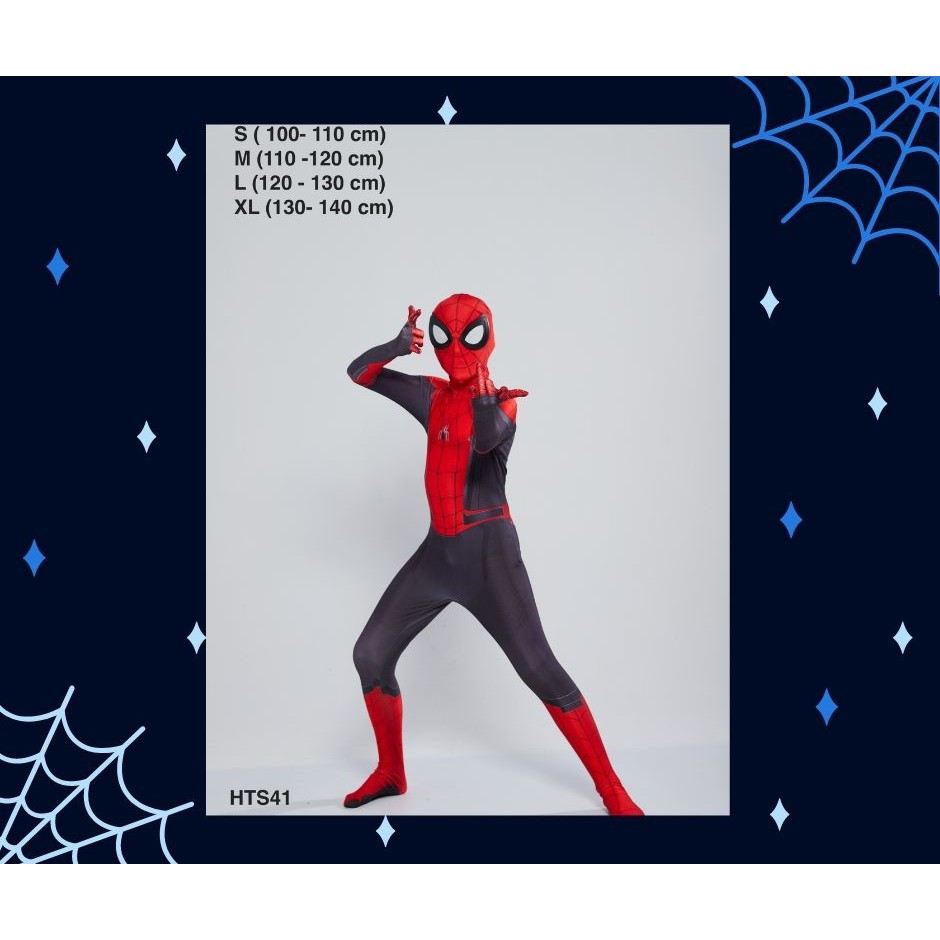 Trang phục hoá trang cho bé bộ hoá trang Người Nhện Spiderman đỏ. HTS41