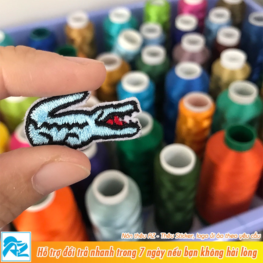 Patch vải ủi thêu hình logo cá sấu S59