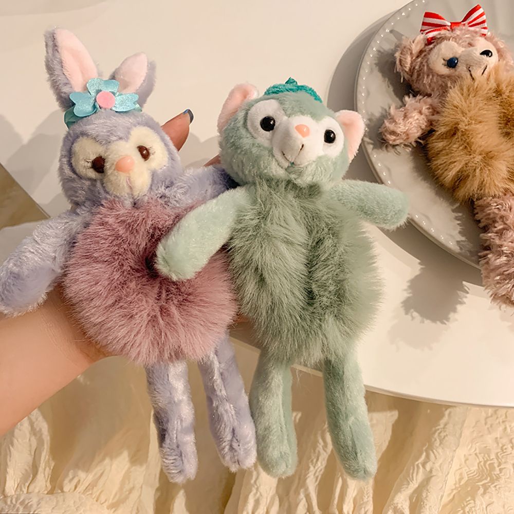 Dây buộc tóc bằng vải cotton hình thỏ / gấu hoạt hình phong cách Hàn Quốc cho nữ nhiều màu tùy chọn