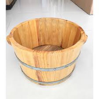 Bồn ngâm châm gỗ (tặng gói thảo dược ngâm chân)