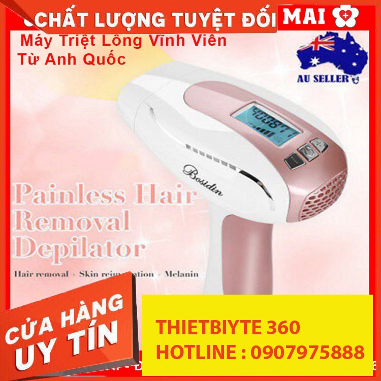 TBYT999 [BẢO HÀNH 12 THÁNG] Máy Triệt Lông Mini Bosidin D-1119 Anh Quốc NEW