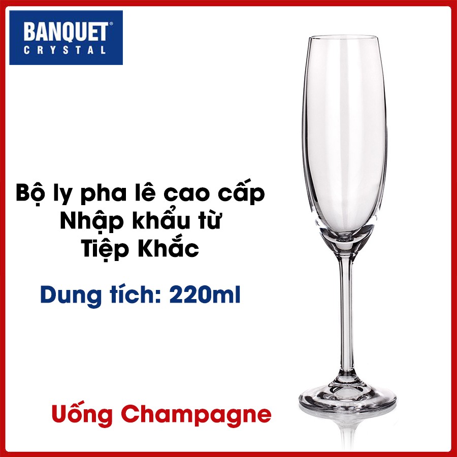 Bộ ly pha lê Desgustation dùng uống Champagne dung tích 220ml (DEG220)