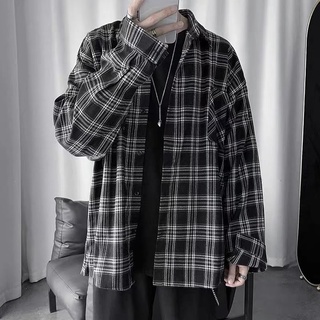 Áo Sơ Mi Sọc Ca Rô Thời Trang Hàn Quốc Cá Tính Cho Nam áo sơ mi ca rô áo sơ mi nam đẹp áo sơ mi tay dài áo thun from rộng