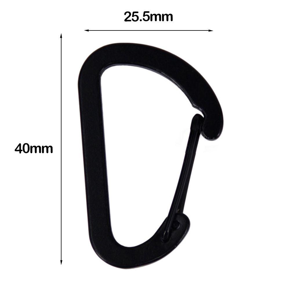 Set 10 Móc Khóa Leo Núi Bằng Hợp Kim Nhôm Màu Đen