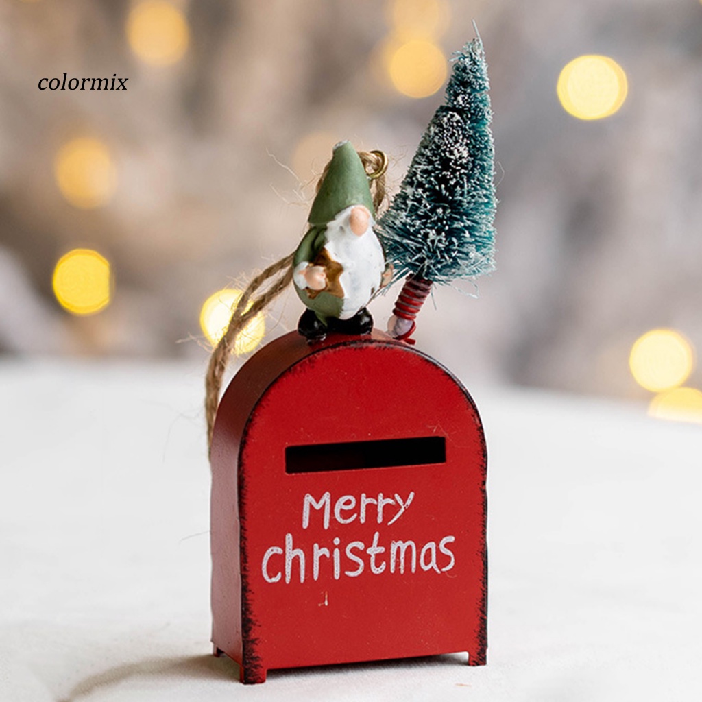 Xmas Mailbox Pendant Cartoon Santa Claus   Mailbox Pendant with Lanyard