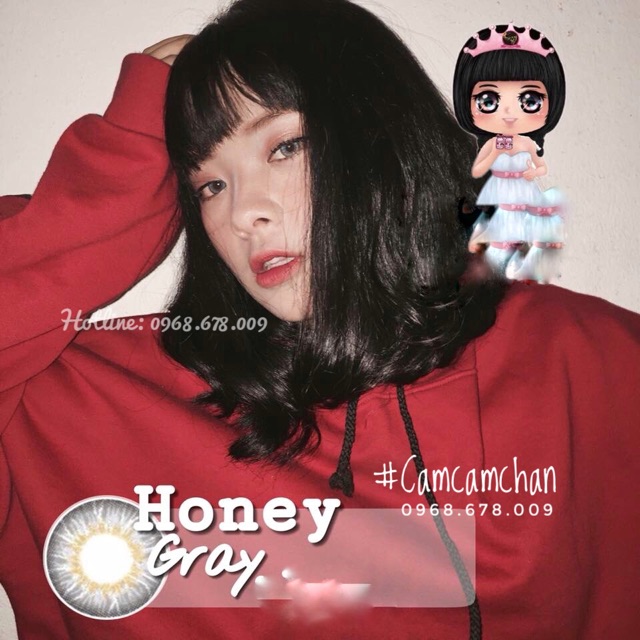 Kính áp tròng Vassen Hàn Quốc_honey gray