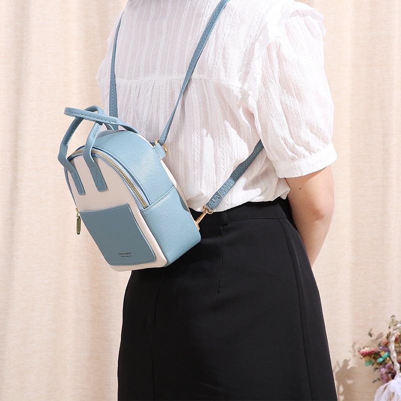 Túi Đeo Chéo Mini Phối Màu Tương Phản Thời Trang Hàn Quốc Cho Nữ