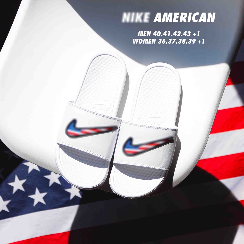 dép nike quai ngang hình cờ Mỹ America