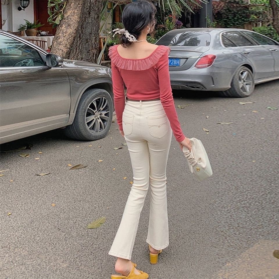 Áo Thun Lửng Tay Dài Cổ Vuông Phong Cách Retro Dành Cho Nữ  tao bao