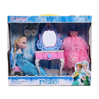 Búp bê elsa kèm bàn trang điểm