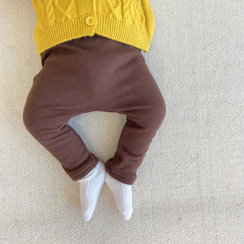 Quần dài lưng cao màu sắc thanh lịch cho bé