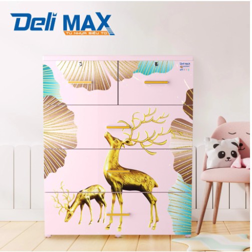 Tủ nhựa quần áo DELI MAX 4 tầng