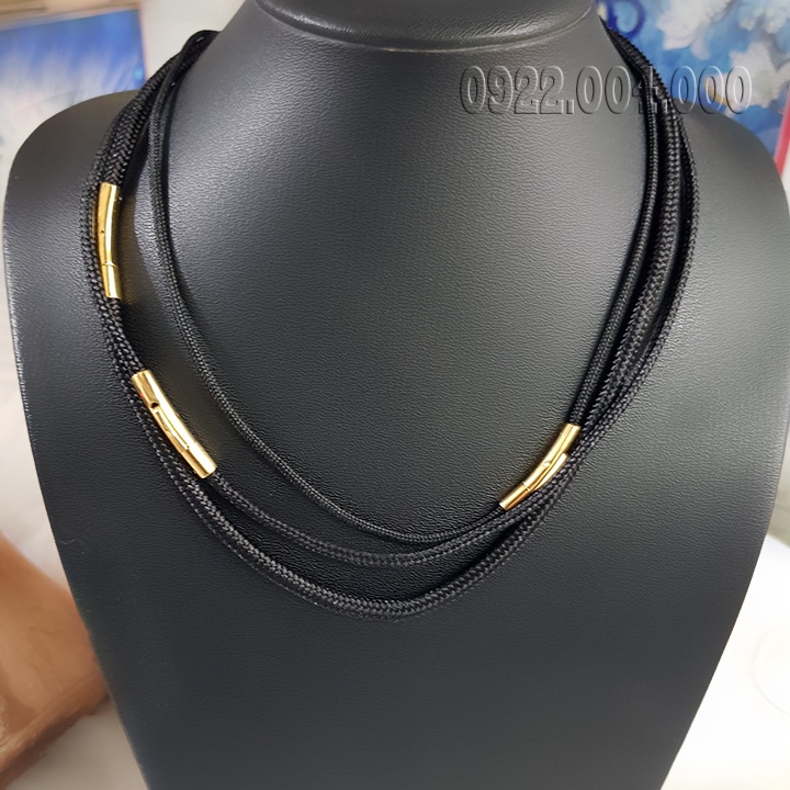 Dây chuyền vải đầu khóa vàng đủ cỡ DZ1838.