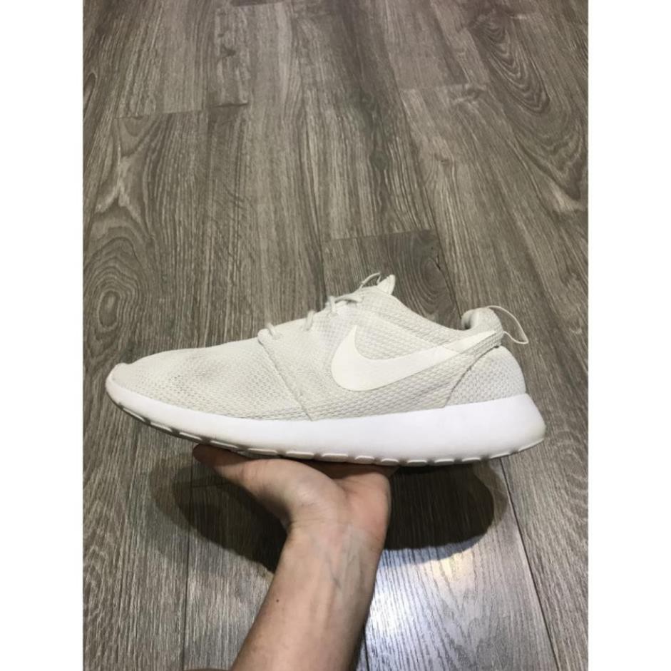 salle [Real] Giày nike nike Roshe Run  2hand trắng 42.5 27cm . HOT . :