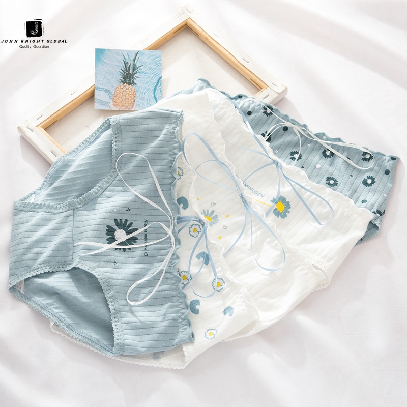 JKG Quần Lót Cotton Lưng Vừa In Hoa Cúc Dễ Thương Cho Nữ | BigBuy360 - bigbuy360.vn