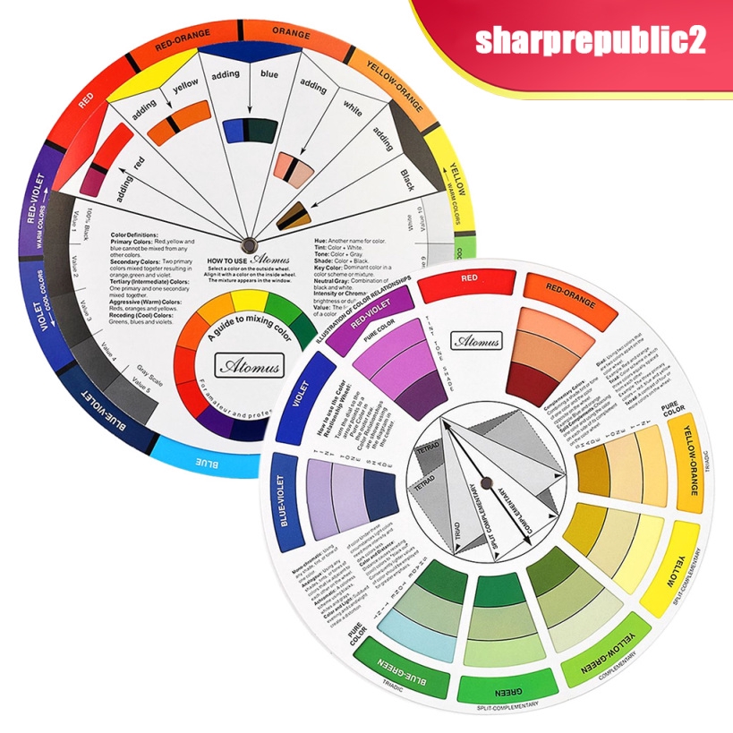 Magic Palette Coloring Matching Guide Colors Mixing Wheel Selection Board