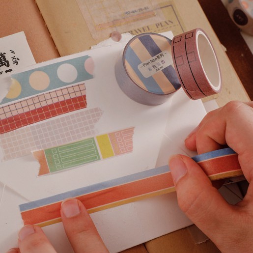 Washi tape kế hoạch mẫu đa dạng băng keo giấy plan trang trí sổ bullet journal