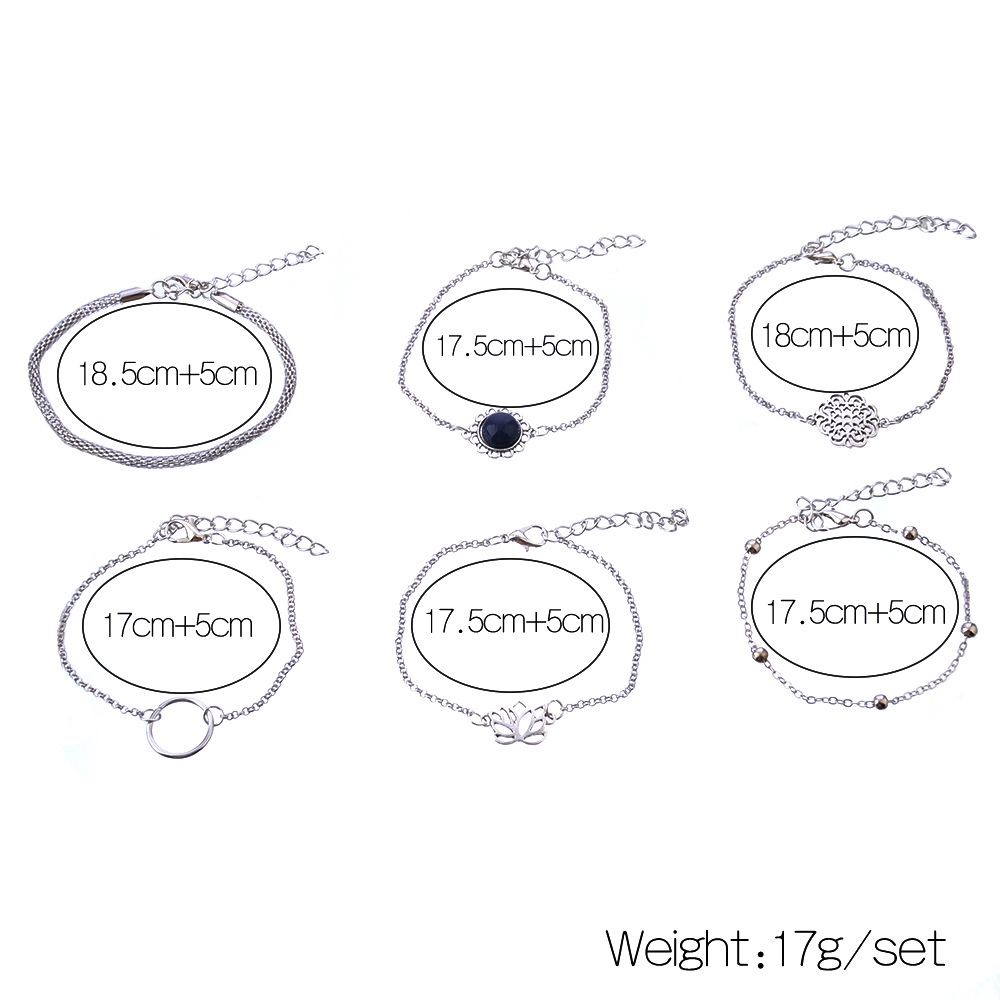 Set 6 vòng tay thiết kế kiểu cổ điển xinh xắn dành cho nữ