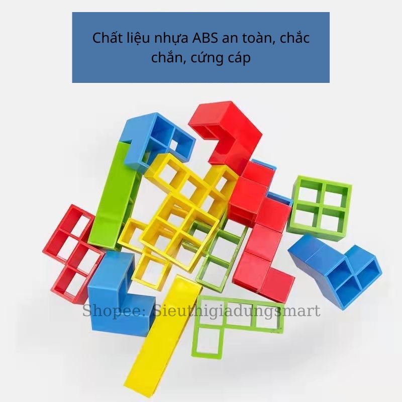 Đồ chơi khối xây dựng xếp tháp thăng bằng giáo dục sớm cho trẻ