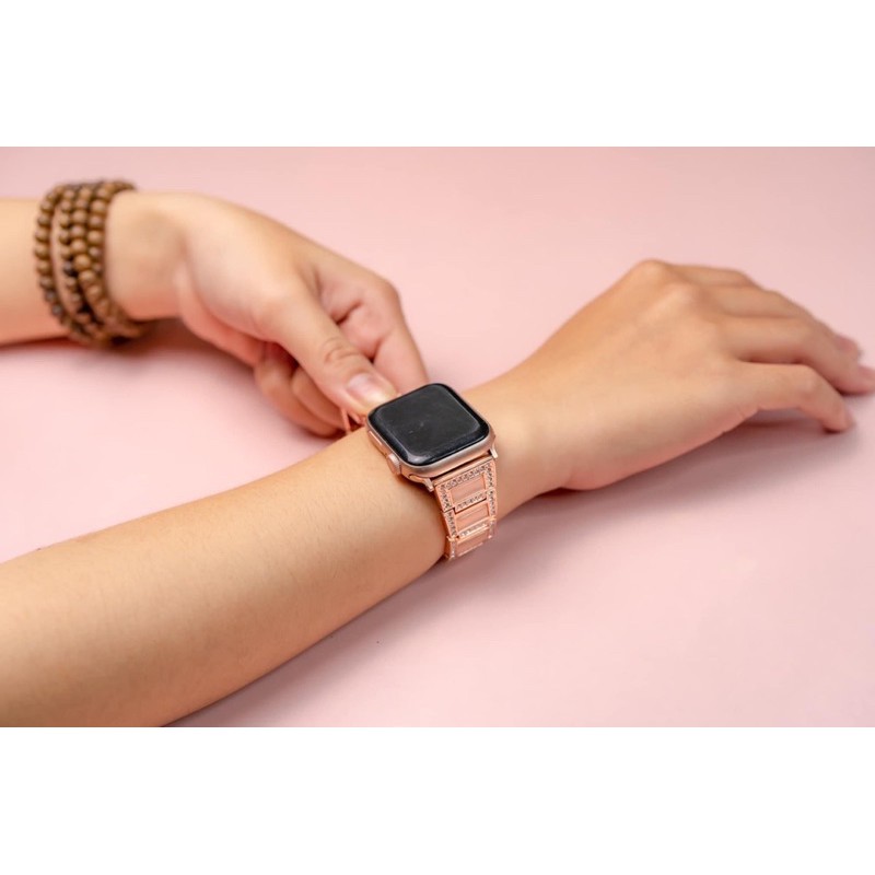 dây thép đính đá vác hột lấp lánh cực sang dành cho applewatch