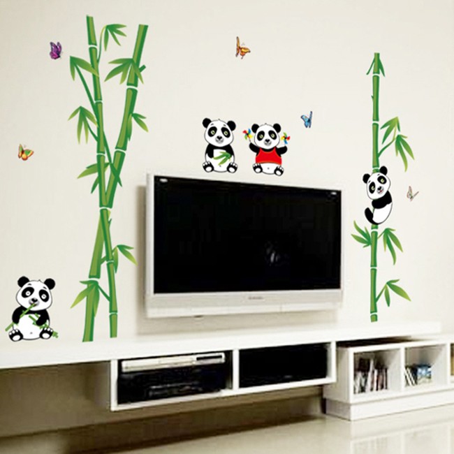 Decal dán tường cho bé [XẢ HÀNG] Gấu trúc - DB025