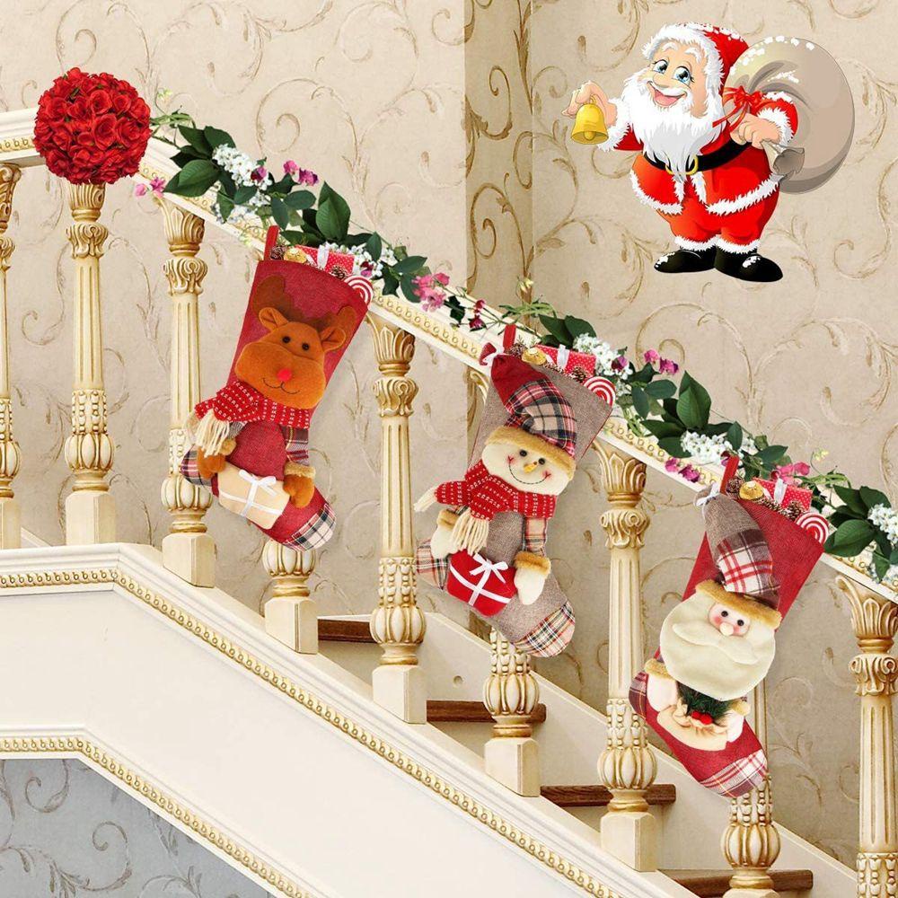 Túi Đựng Kẹo Họa Tiết Hoạt Hình Trang Trí Cây Thông Giáng Sinh Năm Mới