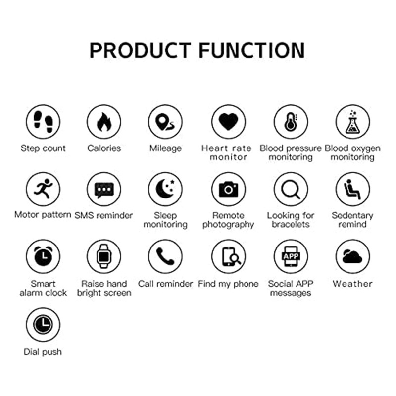 Đồng Hồ Thông Minh Màn Hình Tròn 1.44 Inch FD68s Chống Thấm Nước Theo Dõi Nhịp Tim FD68s