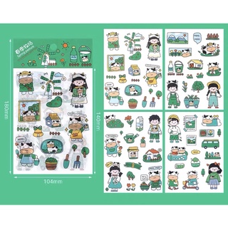 sét 4 tấm Sticker theo màu