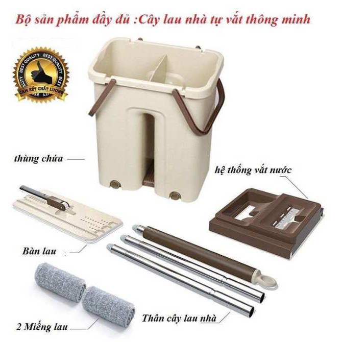 Cây lau nhà tự vắt tiện dụng 2 ngăn ( loại to)- lẻ rẻ như buôn