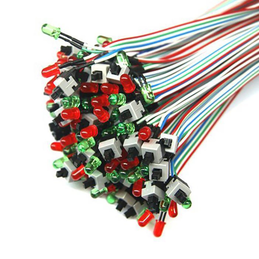 POWER Dây Cáp Nối Bo Mạch Chủ Timkar 50cm On / Off / Reset 2 Switch Led Atx Pc | BigBuy360 - bigbuy360.vn