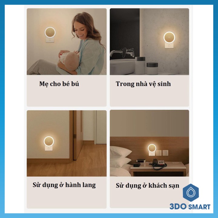 Đèn cảm biến chuyển động Xiaomi Yeelight YLYD03YL cảm ứng hồng ngoại Nightlight, cảm biến ánh sáng tự động bật tắt 3DO