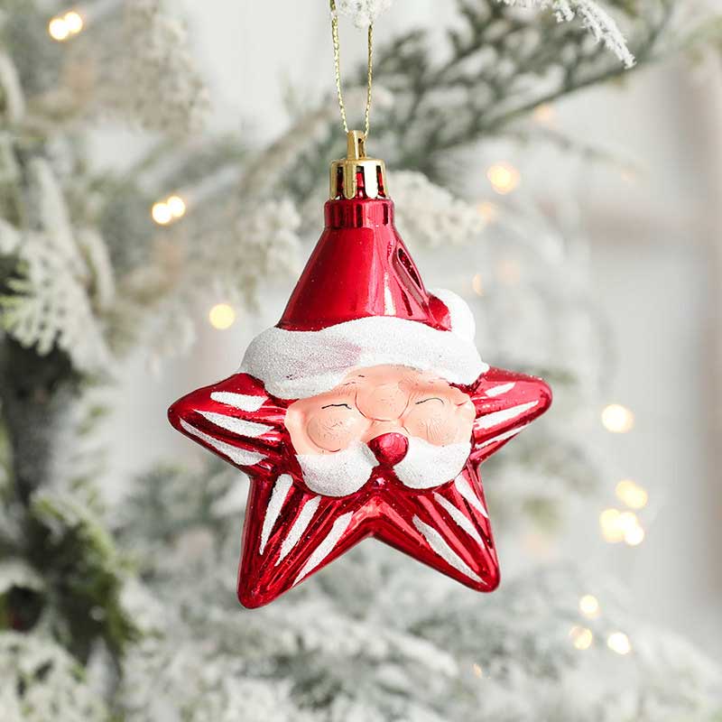 Set 2 phụ kiện trang trí cây thông noel màu đỏ trắng xinh xắn