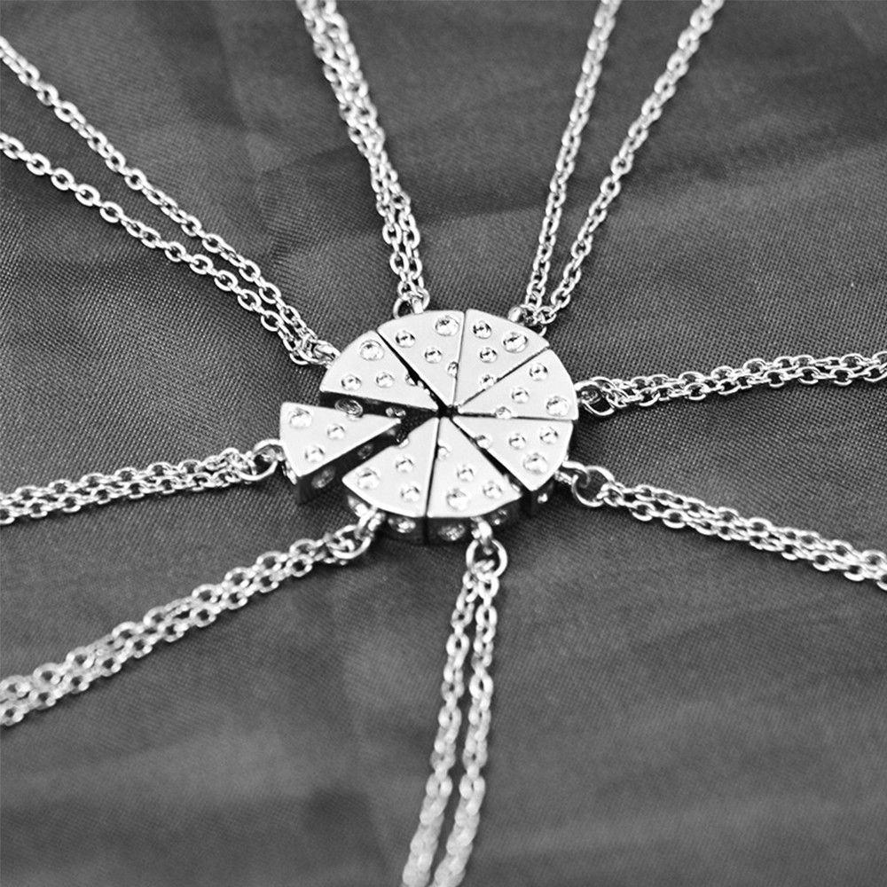 Bộ 8 Mặt Vòng cổ Hình Lát Phô Mai Dễ Thương|Trang Sức Tình Bạn Nhiều Màu Sắc