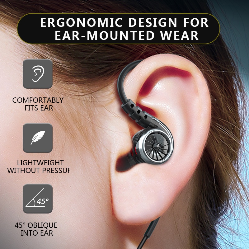 Tai nghe nhét tai Newmsnr 9D bass kèm mic dùng để chơi game