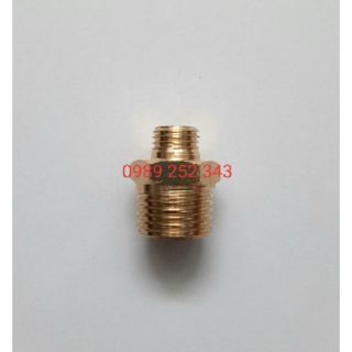 Nối 2 đầu ren ngoài 100% đồng thau 21/13 mm