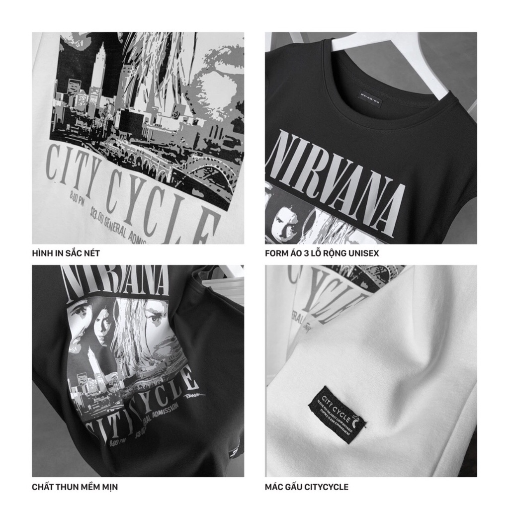 Áo tanktop nam nữ Nirvana Jiang Store - áo ba lỗ in hình Nirvana unisex form rộng