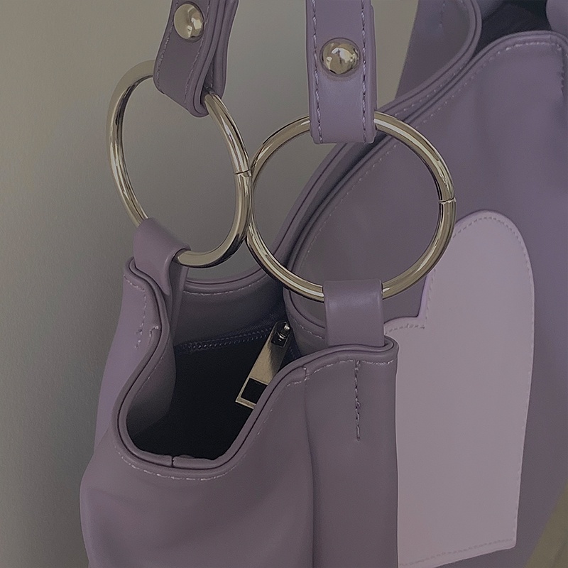 Túi Tote Nữ, Túi Đeo Vai Đẹp Hình Trái Tim Lớn Da Bóng Nhân Tạo, Phong Cách Hàn Quốc, Hot Thu Đông 2022